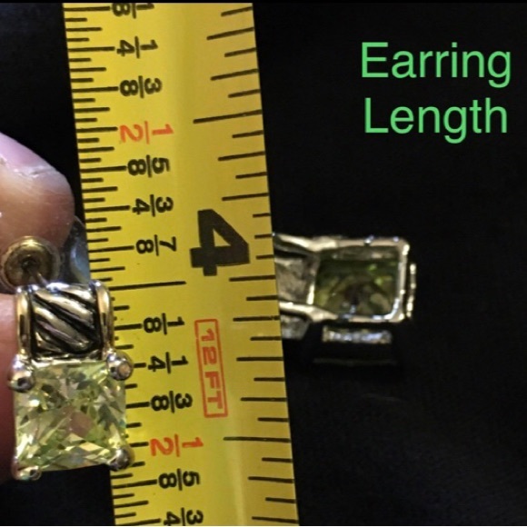 Peridot Look Earrings and Pendant Set -VGUC - Picture 5 of 9